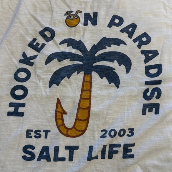 Salt Life Cream Tank Top with Palm Graphic - Picture 7 of 9